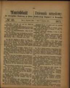 Amtsblatt der K&ouml;niglichen Regierung zu Posen. 1871.12.05 Nro.49