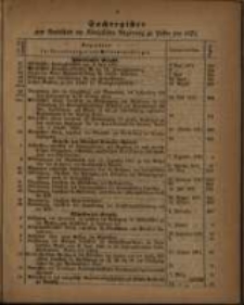 Sachregister .. pro 1871