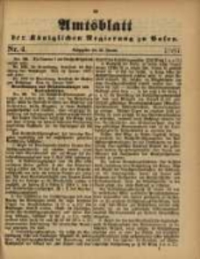 Amtsblatt der K&ouml;niglichen Regierung zu Posen. 1887.01.25 Nro.4