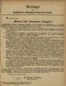 Beilage zum Amtsblatt der K&ouml;niglichen Regierung zu Posen.