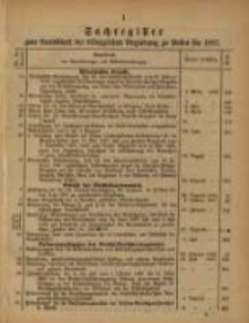 Sachregister ... f&uuml;r 1887.