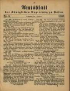 Amtsblatt der K&ouml;niglichen Regierung zu Posen. 1887.02.01 Nro.5
