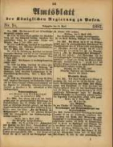 Amtsblatt der K&ouml;niglichen Regierung zu Posen. 1887.04.19 Nro 16