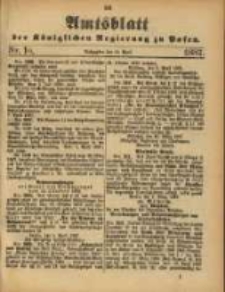 Amtsblatt der Königlichen Regierung zu Posen. 1887.04.19 Nro 16