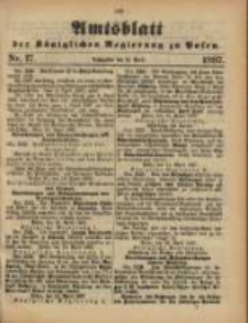 Amtsblatt der K&ouml;niglichen Regierung zu Posen. 1887.04.26 Nro 17