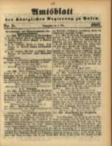 Amtsblatt der K&ouml;niglichen Regierung zu Posen. 1887.05.03 Nro 18