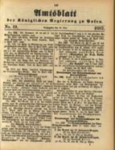 Amtsblatt der K&ouml;niglichen Regierung zu Posen. 1887.05.10 Nro 19