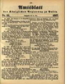 Amtsblatt der K&ouml;niglichen Regierung zu Posen. 1887.05.31 Nro 22