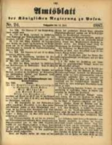 Amtsblatt der K&ouml;niglichen Regierung zu Posen. 1887.06.14 Nro 24