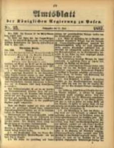 Amtsblatt der K&ouml;niglichen Regierung zu Posen. 1887.06.21 Nro 25