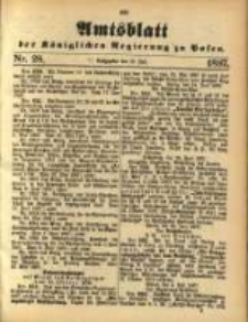 Amtsblatt der K&ouml;niglichen Regierung zu Posen. 1887.07.12 Nro 28