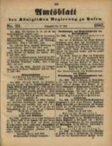 Amtsblatt der K&ouml;niglichen Regierung zu Posen. 1887.07.19 Nro 29