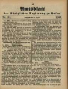 Amtsblatt der K&ouml;niglichen Regierung zu Posen. 1887.08.23 Nro.34