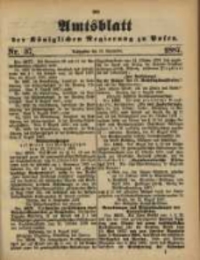 Amtsblatt der K&ouml;niglichen Regierung zu Posen. 1887.09.13 Nro.37