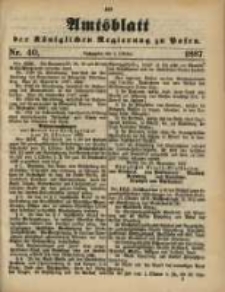 Amtsblatt der K&ouml;niglichen Regierung zu Posen. 1887.10.04 Nro.40