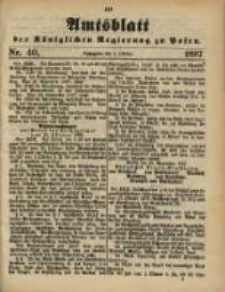 Amtsblatt der Königlichen Regierung zu Posen. 1887.10.04 Nro.40
