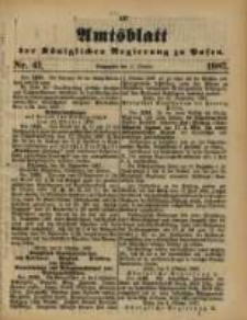 Amtsblatt der K&ouml;niglichen Regierung zu Posen. 1887.10.11 Nro.41