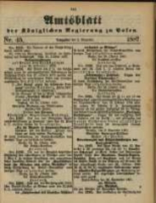 Amtsblatt der K&ouml;niglichen Regierung zu Posen. 1887.11.08 Nro.45