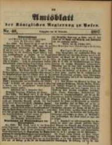 Amtsblatt der K&ouml;niglichen Regierung zu Posen. 1887.11.15 Nro.46