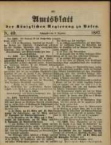 Amtsblatt der K&ouml;niglichen Regierung zu Posen. 1887.12.06 Nro.49