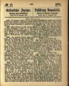 Oeffentlicher Anzeiger. 1873.11.20 Nro.47
