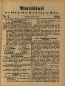 Amtsblatt der K&ouml;niglichen Regierung zu Posen. 1888.01.24 Nro.4