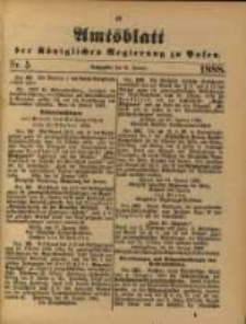 Amtsblatt der K&ouml;niglichen Regierung zu Posen. 1888.01.31 Nro.5
