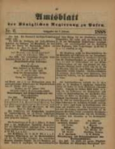 Amtsblatt der K&ouml;niglichen Regierung zu Posen. 1888.01.07 Nro.6