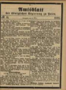 Amtsblatt der K&ouml;niglichen Regierung zu Posen. 1888.03.13 Nro.11