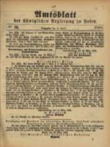 Amtsblatt der K&ouml;niglichen Regierung zu Posen. 1888.04.17 Nro.16