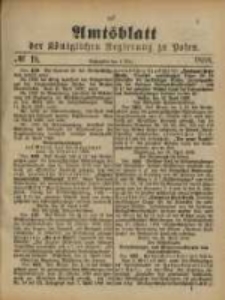 Amtsblatt der K&ouml;niglichen Regierung zu Posen. 1888.05.01 Nro.18