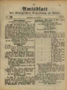 Amtsblatt der K&ouml;niglichen Regierung zu Posen. 1888.05.15 Nro.20