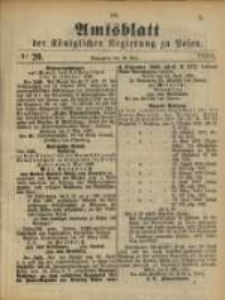 Amtsblatt der Königlichen Regierung zu Posen. 1888.05.15 Nro.20
