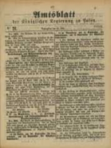 Amtsblatt der K&ouml;niglichen Regierung zu Posen. 1888.05.22 Nro.21