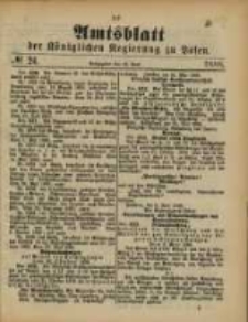 Amtsblatt der K&ouml;niglichen Regierung zu Posen. 1888.06.12 Nro.24