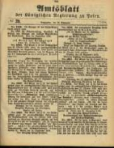 Amtsblatt der K&ouml;niglichen Regierung zu Posen. 1888.09.25 Nro.39
