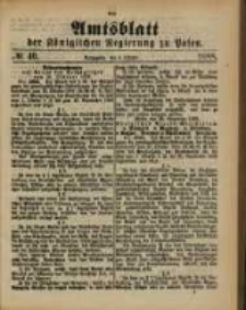Amtsblatt der Königlichen Regierung zu Posen. 1888.10.02 Nro.40