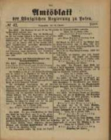 Amtsblatt der K&ouml;niglichen Regierung zu Posen. 1888.10.16 Nro.42