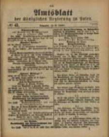 Amtsblatt der K&ouml;niglichen Regierung zu Posen. 1888.10. 23 Nro.43