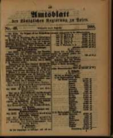 Amtsblatt der K&ouml;niglichen Regierung zu Posen. 1888.12.04 Nro.49