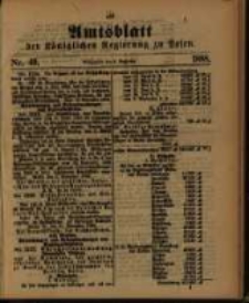 Amtsblatt der Königlichen Regierung zu Posen. 1888.12.04 Nro.49