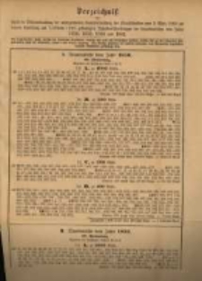 Verzeichniss &hellip;. Vom 3. Marz 1888 .. am 1. October 1888 &hellip;