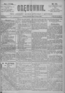 Orędownik: pismo dla spraw politycznych i sp&oacute;łecznych 1897.02.11 R.27 Nr33