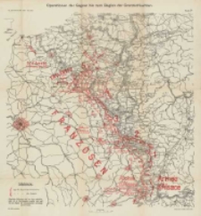 Die Grenzschlachten im Westen: mit vielen Skizzen im Text und zw&ouml;lf Karten. Operationen der Gegner bis zum Beginn der Grenzschkachten Bd.1 Karte 7