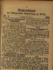 Amtsblatt der Königlichen Regierung zu Posen. 1892.02.23 Nro.8