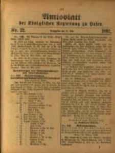 Amtsblatt der Königlichen Regierung zu Posen. 1892.05.31 Nro.22