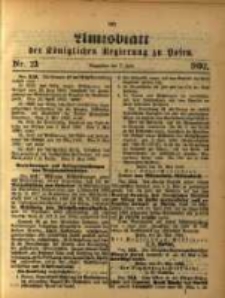 Amtsblatt der Königlichen Regierung zu Posen. 1892.06.07 Nro.23