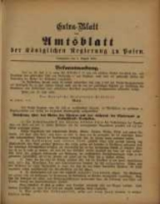 Extra - Blatt zum Amtsblatt der Königlichen Regierung zu Posen... 1. August 1892