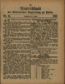 Amtsblatt der K&ouml;niglichen Regierung zu Posen. 1892.08.02 Nro.31