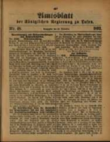 Amtsblatt der Königlichen Regierung zu Posen. 1892.11.29 Nro.48